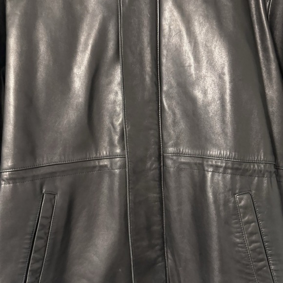 Rochester Mens Black Lambskin Leather Full Zip Jacket Size 2X Pockets Drawstring - Picture 3 of 16